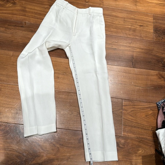 Chloe Linen Linen tapered Trouser Pants White Size FR34 - Picture 9 of 15